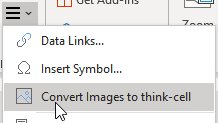 Convert image to think-cell menu item.