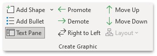 Create Graphic command group for PowerPoint timeline text editing