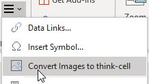 Conversione di un’immagine in un elemento del menu di think-cell.