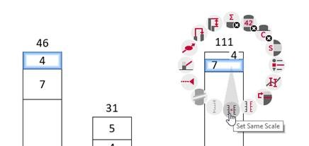 Applying same scale after selecting two segments