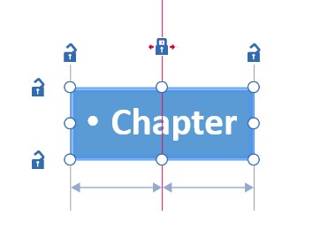 A think-cell table of contents aligned to the center of the slide