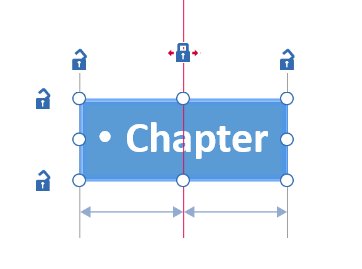 A think-cell table of contents aligned to the center of the slide.