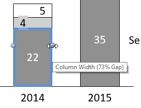Change column width with a handle