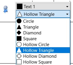 Choose milestone shape from the floating toolbar