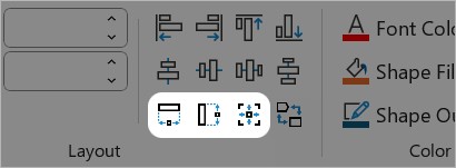 Resize Elements buttons on think-cell Tab