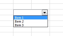 Excelのコンボ ボックス