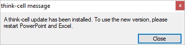 アップデートがインストールされました