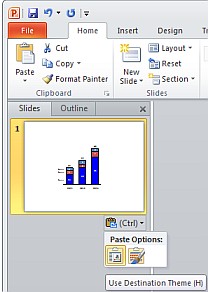 Office&nbsp;2010 和更新版本：粘贴幻灯片后在“幻灯片预览”窗格中显示的智能标记