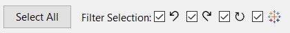 Filter Selection section of Data Links Dialog