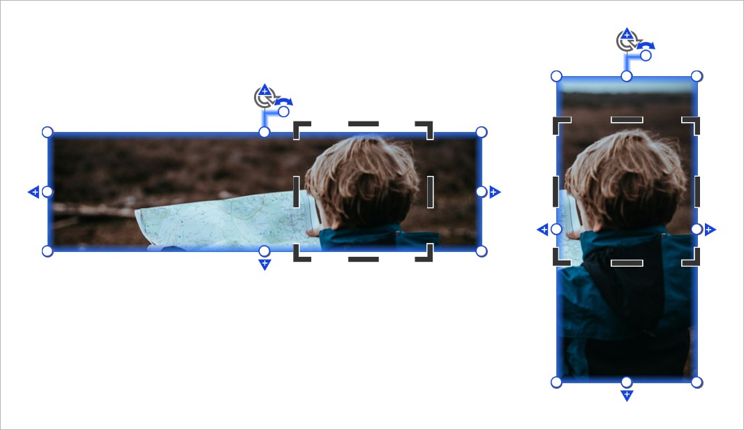 Cropping an image in Fill Frame mode lets you choose which part of the image stays in focus