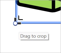 The black cropping cursor in think-cell