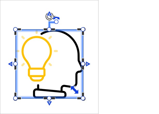 A think-cell icon that the user has edited