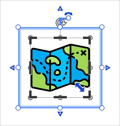An icon of a map