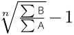 CAGR formula.