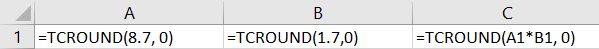 Rounding effects due to incorrect formula usage.