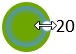 Ajustement de la légende de la taille d'une bulle avec think-cell