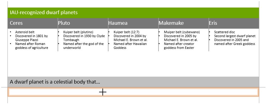 building a complex example slide, step 6.
