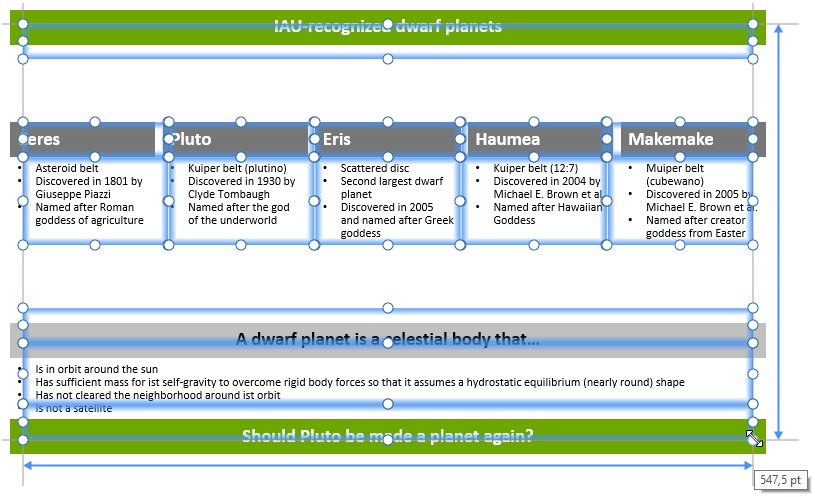 building a complex example slide, step 11.