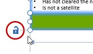 lock icon to lock a think-cell element in place