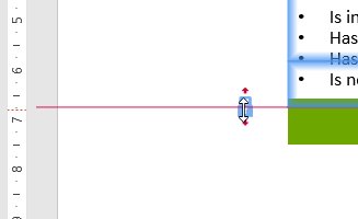 dragging a lock to lock a think-cell element in place.