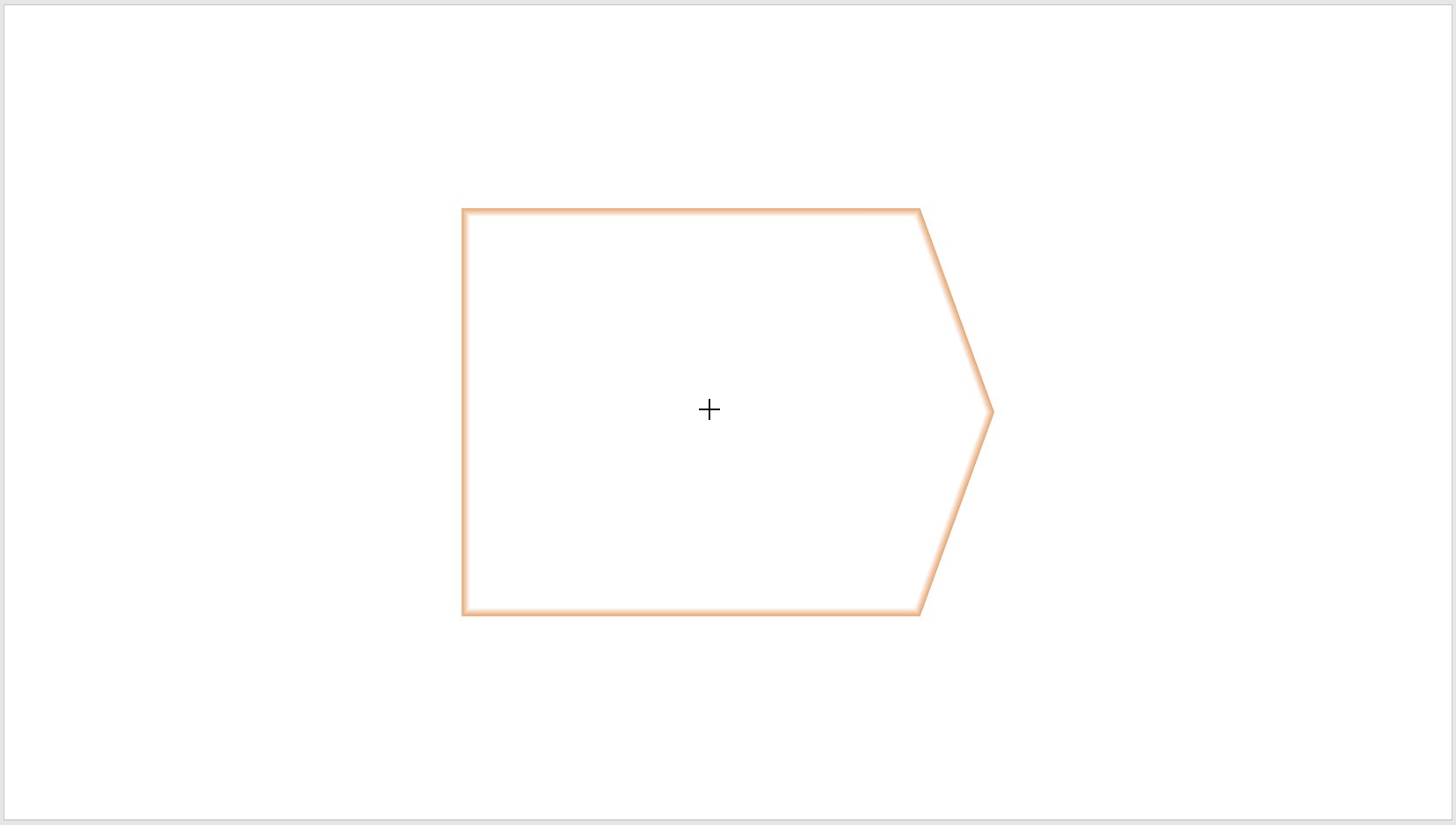 placeholder outlines shown when inserting a pentagon.