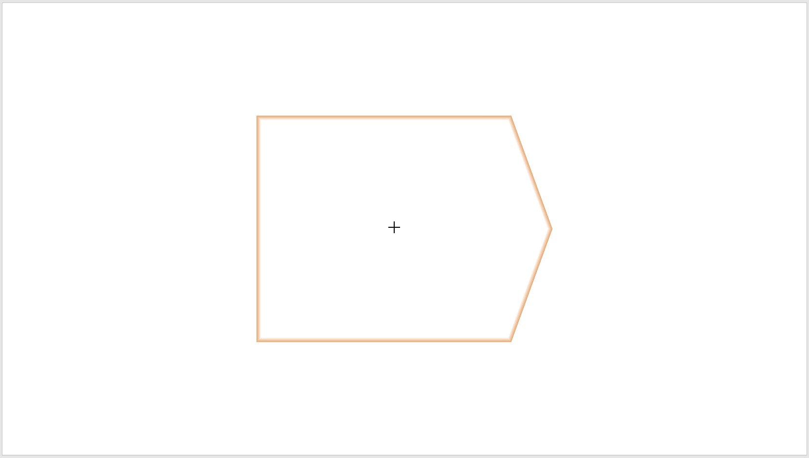 placeholder outlines shown when inserting a pentagon