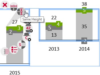 think-cell resizing elements