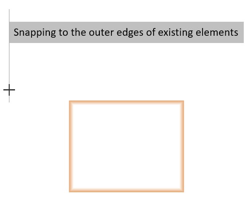 snap indicator to align with the left edge of a text box