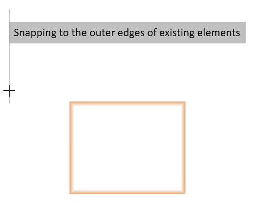 snap indicator to align with the left edge of a text box.