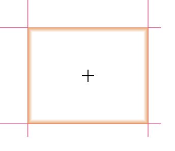 Insertion preview for text box with Lock Positions By Default showing four red lines on the edges.