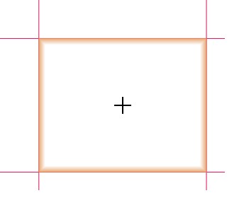 Insertion preview for text box with Lock Positions By Default showing four red lines on the edges