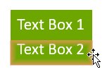 think-cell text box selected for move.
