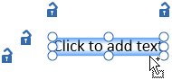 think-cell text box on an empty slide before text is inserted.