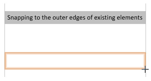 snap indicator to align with the right edge of a text box.