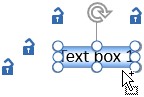 think-cell text box on an empty slide after text is inserted
