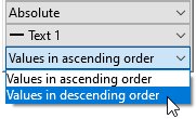 Choosing an axis direction in think-cell.