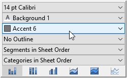 Fill color control toolbar in think-cell charts.