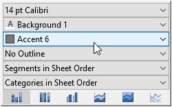 Fill color control toolbar in think-cell charts