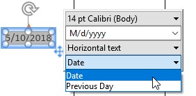 Gantt chart label content control for a milestone