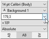 think-cell number format control