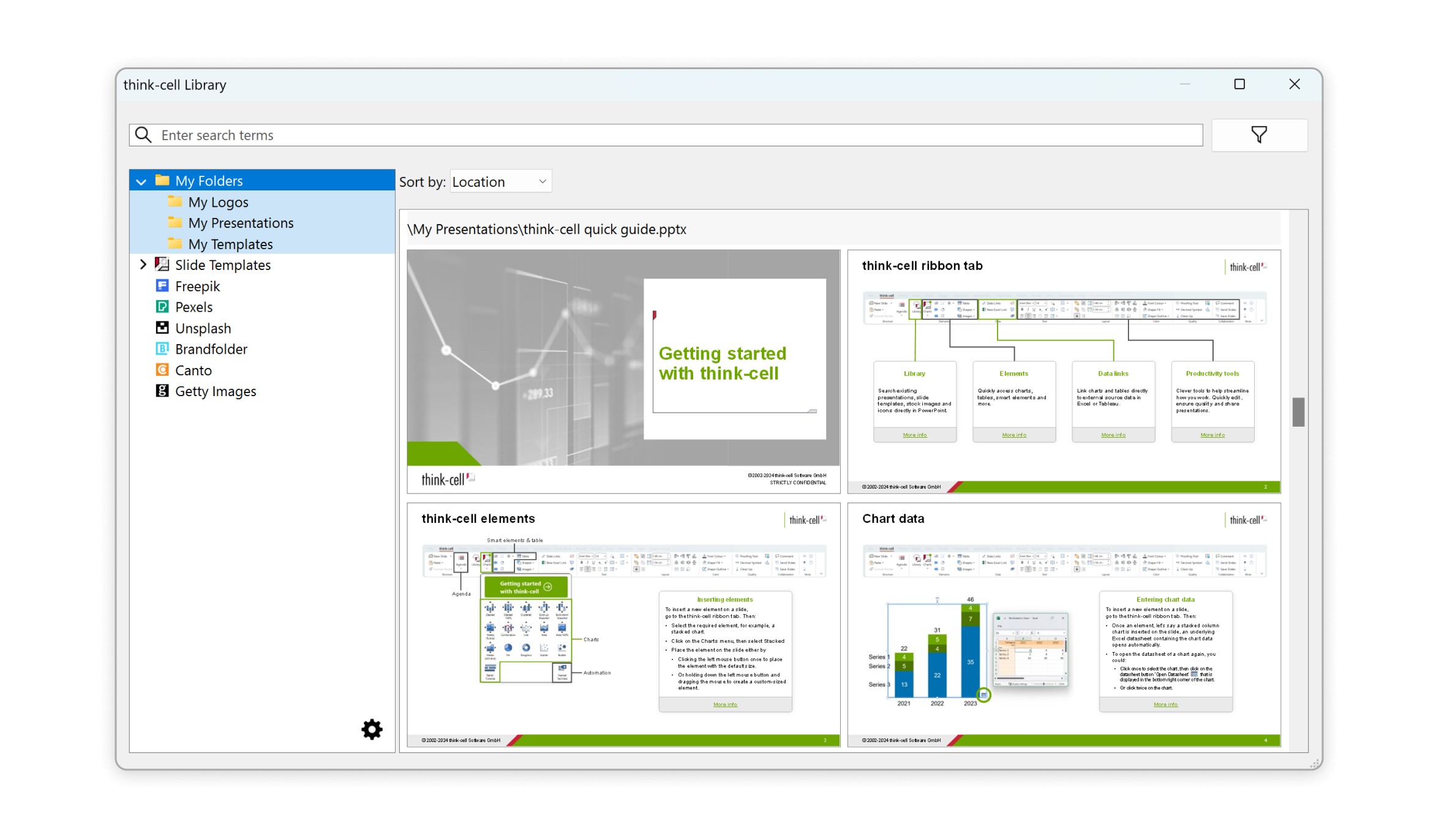 The library dialog. In the library sources pane, the source 
