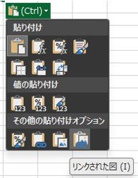 オプションの中から、右下にある「リンクされた図」をクリック.